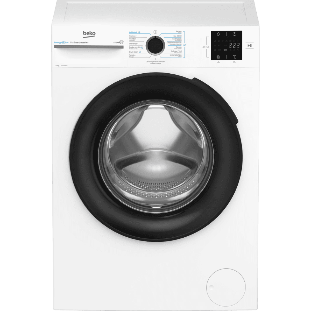 BEKO BM3WFT3941W EnergySpin -  Wasmachine Voorlader - 9 kg - 1400 rpm - 75 dB — afbeelding 1