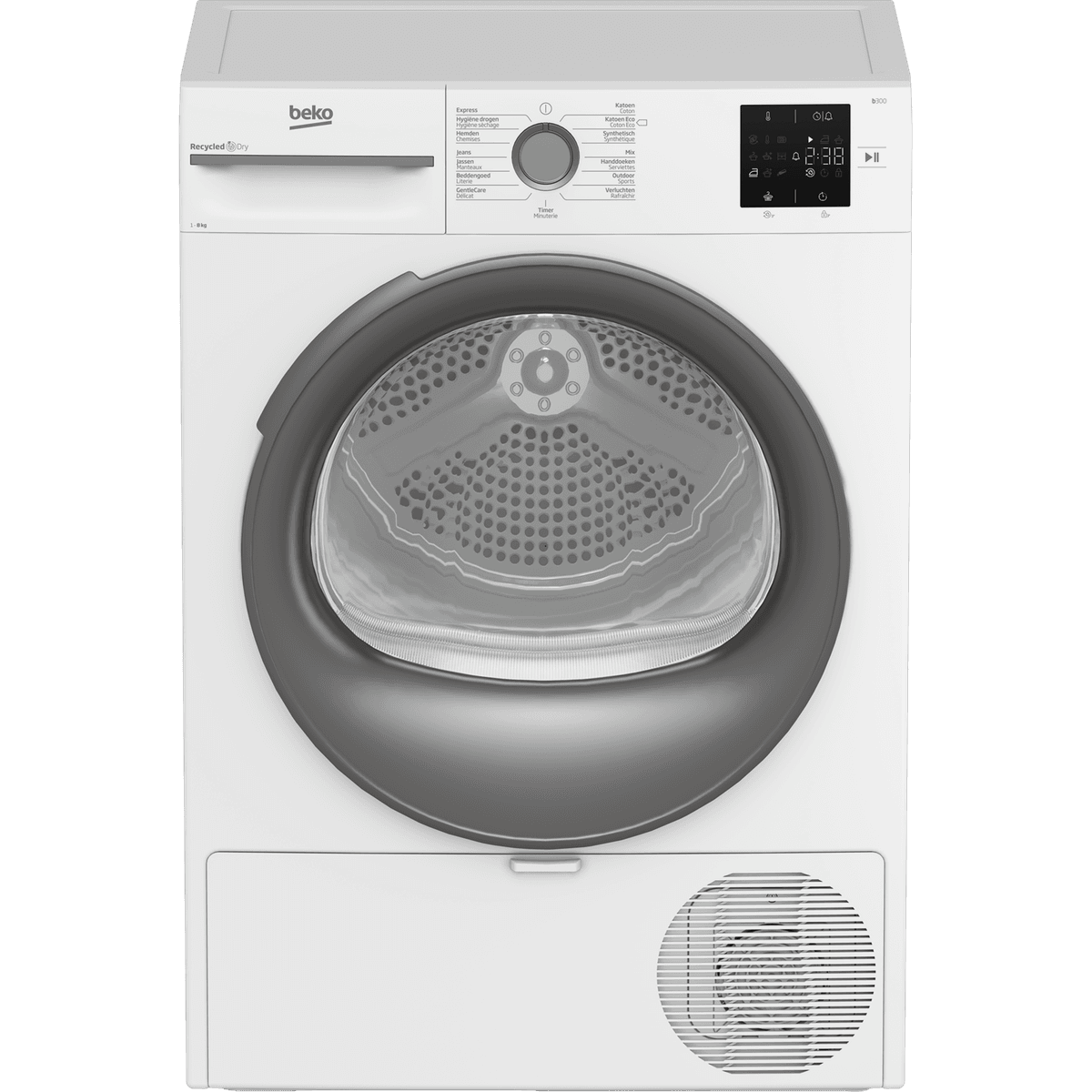 BEKO BM3T3823WMM RecycledDry - Warmtepompdroger - 8 kg - 64 dB - Energielabel D — afbeelding 1