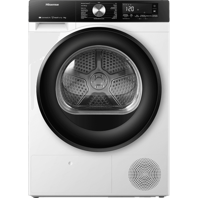 HISENSE DH3S902BWCC - Warmtepompdroger - 9 kg - 63 dB - Energielabel C