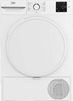 BEKO BM3T3722W -  Warmtepompdroger - 7 kg - 64 dB - Energielabel E