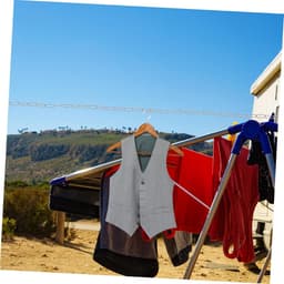Hangende Waslijn Keten - Reis Waslijn Touw - Kleding Drogen - Roestvrij Staal - 300 cm - Zilver — thumbnail 3
