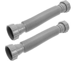 Dailygoods- Afvoerslang Flexibel - 2 Stuks - 1 1/4 tot 1 1/2 Inch - Uitbreidbaar - Voor Wastafel/Douche - Kunststof - Hoge Precisie - Afvoerbuis