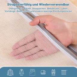Dailygoods- Wasnet Groot 60 x 80 cm - Waszak Herbruikbaar - Waszak voor Wasmachine - Waszakken voor Wasgoed - Wasnet met Ritssluiting - Geschikt voor Overhemden/Jassen — thumbnail 4