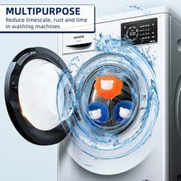 Wasmachine Haarverwijderaar - Wasballen Set - Kleding Reinigen - Herbruikbaar Ontschilferend Ontwerp - 10 Stuks - Oranje Blauw — thumbnail 5