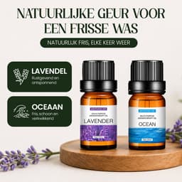Kirli Drogerballen Wol - 6 Stuks incl. Geurolie Lavendel & Oceaan - Herbruikbare Wasdroger Ballen - Verkort Droogtijd - 100% Schapenwol - Wasverzachter Alternatief — thumbnail 3