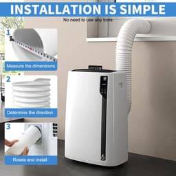 Afvoerslang Airco - Mobiele slang - Ventilatie Optimaliseren - Flexibel en uittrekbaar - Diameter 150 mm - Zwart — thumbnail 4