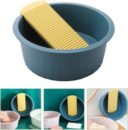 Wastafel met wasbord - Wasbak wasplank - Kleding wassen - Antislip ontwerp - 355 x 13 cm - Blauw — thumbnail 5