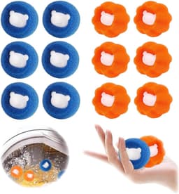 12 Pcs Lint Balls - Washing Machine Pet Hair Remover - Lint Ball voor het Verwijderen van Dierenharen en Lint in de Wasmachine — thumbnail 1