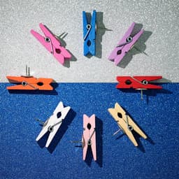 Houten Clips - Decoratieve Pinnen - Notities Bevestigen - Duurzaam Gebruik - 50 Stuks - Meerkleurig — thumbnail 3