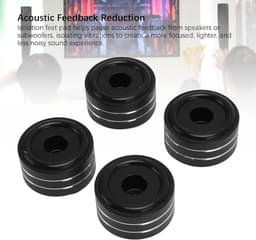 4 Sets Speaker Isolatie Voeten Pads, Aluminium Luidspreker Isolatie Voeten Pads Verminderen Trillingen voor Versterker Draaitafel DAC Recorder CD (zwart) — thumbnail 4