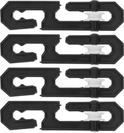 Waslijn Verdelers - Spreidrollen Katrollen - Kleding Drogen - S-vormig Ontwerp - 4 stuks - Zwart — thumbnail 1