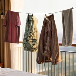Reiswaslijn - Droogtouw - Kleding Drogen - Reflecterend - 1.0 Meter - Zwart — thumbnail 2