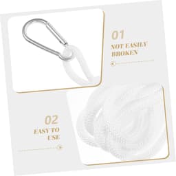Opvouwbare Waslijnen - Draagbare Lijn - Kleding Drogen - Winddicht Robuust - 5 Meter - Wit — thumbnail 3