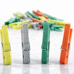 Wasknijpers Kunststof - Kledingknijpers Waslijn - Wasgoed Ophangen - Minder Drukplekken - 7.8 cm - Gemengde Kleuren — thumbnail 1