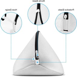 Waszak voor schoenen - 2 wasnetten met rits voor de wasmachine, ademend mesh, ideaal voor delicate kleding en schoenen — thumbnail 5