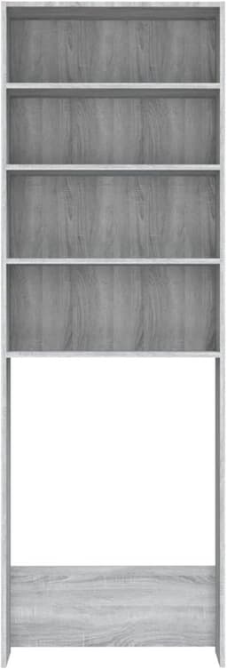 Gecheer Wasmachinekast, grijs, Sonoma 64 x 24 x 190 cm, rek voor wasmachine, ruimtebesparend, kast boven wasmachine, rek voor toilet, P815952 — thumbnail 5