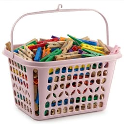 Plasticforte Knijpermandje - 2x - roze - 20 x 25 cm - kunststof - wasknijpertasje/knijperzak — thumbnail 5