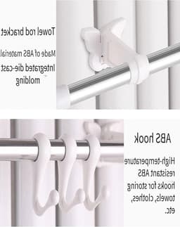 Dubbelpolig Handdoekenrek van Roestvrij Staal 50cm - Radiator Droogrek voor Kleding en Handdoeken, Ideaal voor Badkamer en Wasserij, Eenvoudige Installatie en Duurzaam Gebruik — thumbnail 5