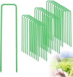 Cosensi- Grondanker 30 stuks - U-vormige nagels 15 cm - Anti-roest bevestigingsanker - Groen - Stevig - Voor bevestiging van hekken en kunstgras - Grondnagels — thumbnail 1