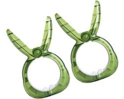 Grote Wasknijpers - Strandlaken Houder - Kleding Ophangen - Winddicht Ontwerp - 12 cm - Groen