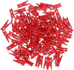 Houten Mini Clips - Fotohouders Knutselclip - Decoratie Maken - Natuurlijk Hout - 100 Stuks - Zwart — thumbnail 1