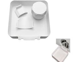 Wasmachine-opvangbak, PP-opvangbak wasmachine met 2 stuks geleidingsplaat en moer voor noodlediging, stabiele afvoerbak wasmachine Samsung en de meeste wasmachines