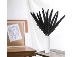 Gedroogde bloemen, 30 stuks, natuurlijke gedroogde bloemen, 44 cm, gedroogde bloemen, pampasgras, decoratie, zwarte riet, gedroogde pampasgrasveren voor bloemendecoratie