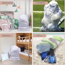 1 Pcs Trekkoord Waszak, 70×90cm Mesh Waszak voor Delicate Kleding, Sterke en Duurzame Netwaszak voor de Wasmachine, Ideaal voor Kleding en Ondergoed — thumbnail 3