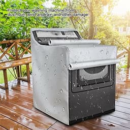 Cover Front Top Open Wasserij Droger Bescherm Cover Stofdicht Waterdicht zonnebrandcrème voor automatische wasmachine (Color : BLACK) — thumbnail 2