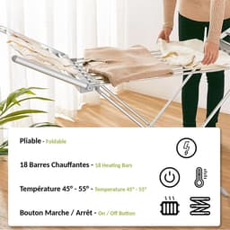 Opvouwbare elektrische wasdroger - 18 bar — thumbnail 5