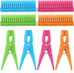 Kleurige en Sterke Plastic Wasknijpers - 72 Stuks, Weerbestendig en Duurzaam voor Buitengebruik — thumbnail 1