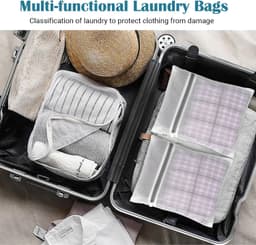 Set van 4 wasnetten van mesh, 30 x 25 cm, ideaal voor delicate kleding, wasmachine en bescherming — thumbnail 2