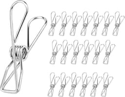 Grote RVS Wasknijpers 22 Stuks - Sterke Metalen Klemmen voor Diverse Toepassingen — thumbnail 2