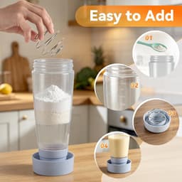 Deegportioneerder - Wit - 1000 ml - Squeeze Fles van Voedselveilig Plastic - Voor Bakliefhebbers — thumbnail 3