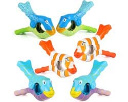 Cocoplus -Handdoekklemmen - Strandstoel - Cartoon - Kunststof - Wasknijpers - Strandhanddoek - Badhanddoek - Tapijt - Geschikt voor Strandstoelen - Groot formaat - 6 stuks