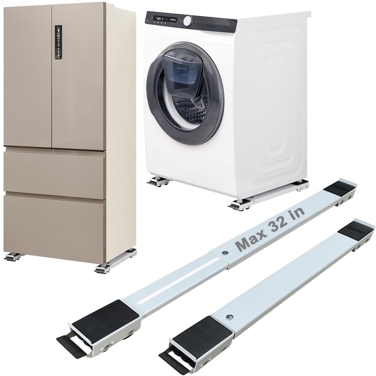 Heavy Duty Appliance Rollers - Verstelbare Mobiele Basis voor Wasmachine en Meubels — afbeelding 1
