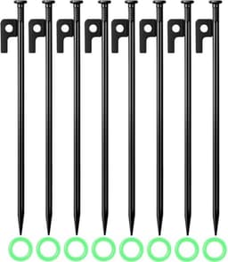 Grondankers 35 cm - 8 Stuks Metalen Haringen voor Camping en Outdoor Activiteiten — thumbnail 1