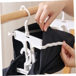 3 stuks Hoodie Droogrek - Winddicht, Draaibaar en Antislip - Huishoudelijke Kleding Droogrek - Draagbaar Winddicht Kledingrek - 15*18cm - Geschikt voor Thuis Balkon Drogen - Wit — thumbnail 4