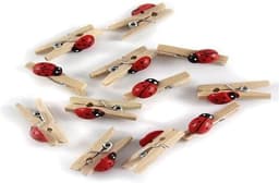 Houten Mini Knijpers Vlinderdas Decoratie Set van 12 — thumbnail 1