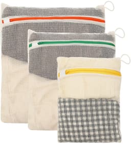 IMPERATORIS® Waszakjes voor Wasmachine - Bescherming voor Fijne Was en Schoenen - Mesh Wasnet met Rits - Voorkomt Slijtage - Set van 3 - transparente - 30x20 cm, 40x30 cm en 50x40 cm — thumbnail 1