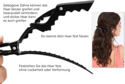 12 zwarte multifunctionele haarclips voor styling en knippen — thumbnail 5