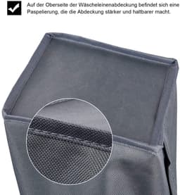 STILVORA Droogmolenhoezen - Outdoor Droogrek Beschermhoes Met Trekkoord En Sterke Zijrits - 600D Oxford - 16×16×180 cm - Grijs — thumbnail 2