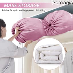 Extra grote waszak met trekkoord - Roze - Duurzaam polyester - Lichtgewicht en opvouwbaar - Voor college, slaapzaal en gym — thumbnail 5