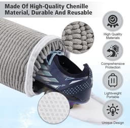 Flintronic 2 stuks waszakken, herbruikbaar, voor wasmachine en wasdroger, ideaal voor gymschoenen, sokken, beha's (donkergrijs) — thumbnail 5