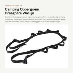 Opbergriem Verstelbaar - Draagbare Waslijn - Nylon Touw - Camping Gear - Sterk Draagvermogen - Eenvoudig Ontwerp — thumbnail 1