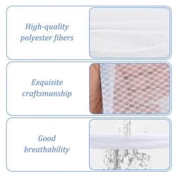 Dailygoods - Set van 4 draagbare, herbruikbare waszakken, wasmachinebestendig, ideaal voor reizen, ondergoed, handdoeken en sjaals, twee maten, blauw — thumbnail 5
