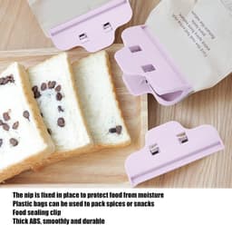 Voedselsluitclip - Zakafsluiter - Vers Houden - Sterke Klemkracht - 98 cm - Roze — thumbnail 2