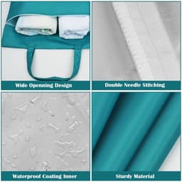 Dailygoods- Reiswaszak Waterdicht - 2 Stuks - Grote Waszak 46 x 58 cm - Natte Tas voor Vuile Kleding - Wasbare Gymtas - Hoogwaardig Polyester - Nattas — thumbnail 4