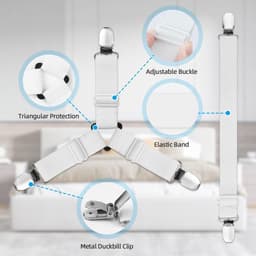 Dailygoods - Verstelbare Bedlakclips 6 Stuks voor Stabiliteit van Beddengoed — thumbnail 5