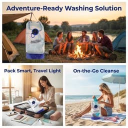 Dailygoods- Reistas Waterdicht - Draagbare Waszak - Compact Opvouwbaar - Voor Kleding - Reisbenodigdheden - Innovatieve Oplossing — thumbnail 4